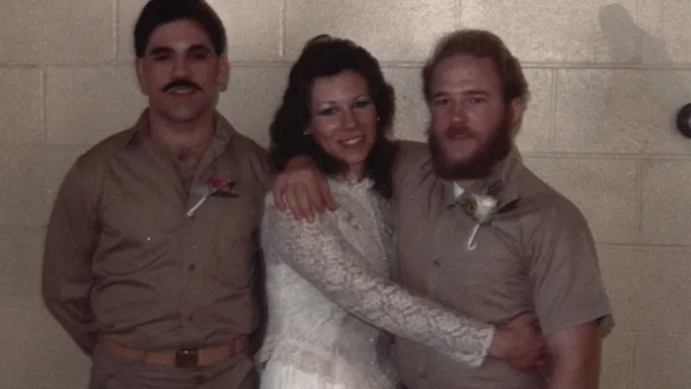 Debbie Glatzel (middle) got married to Arne Johnson (right) while he was serving his sentence in prison (Image via Netflix)