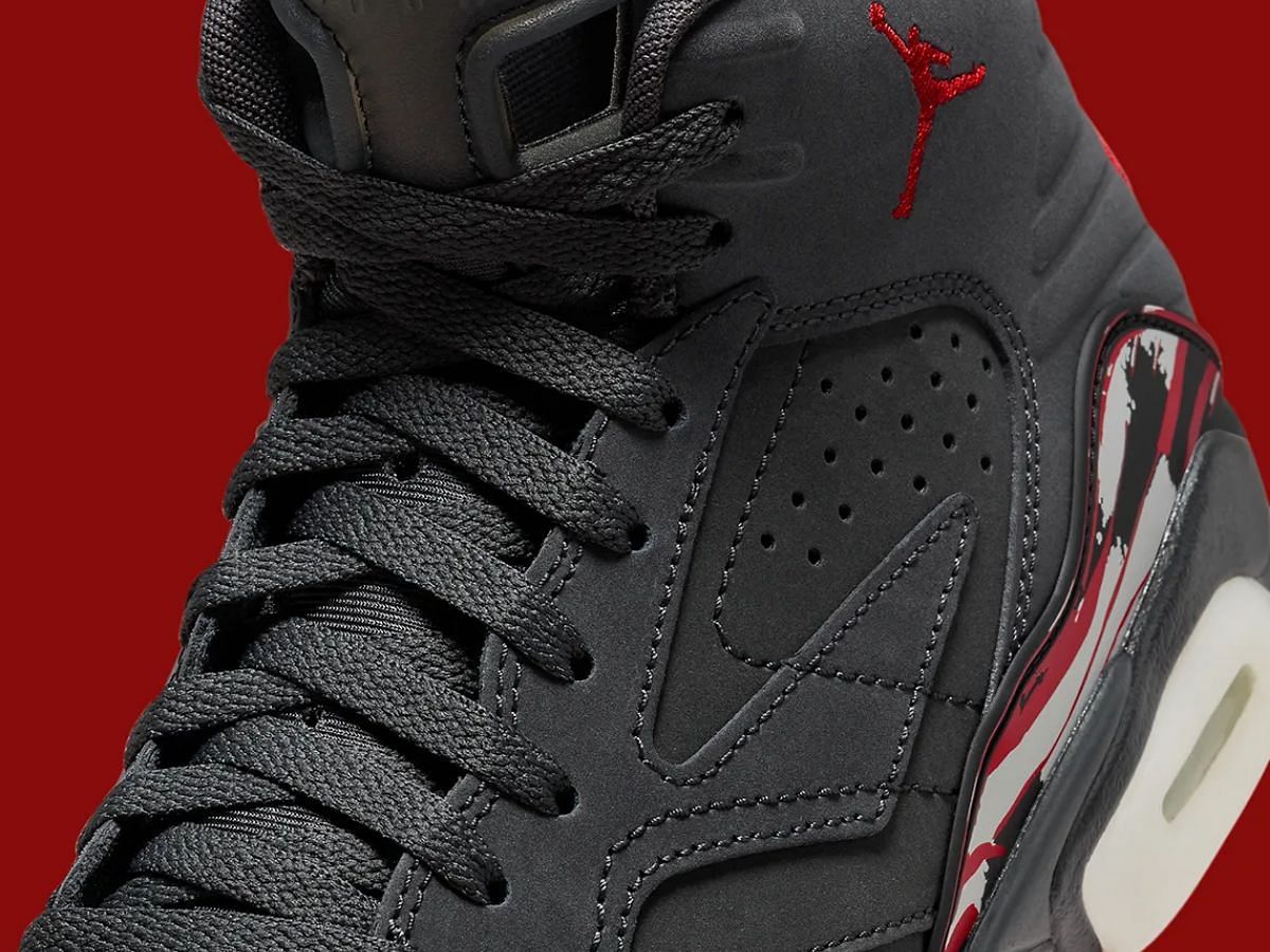 Close look at Jordan MVP 678 Shadow sneakers (Image via Sneaker News)