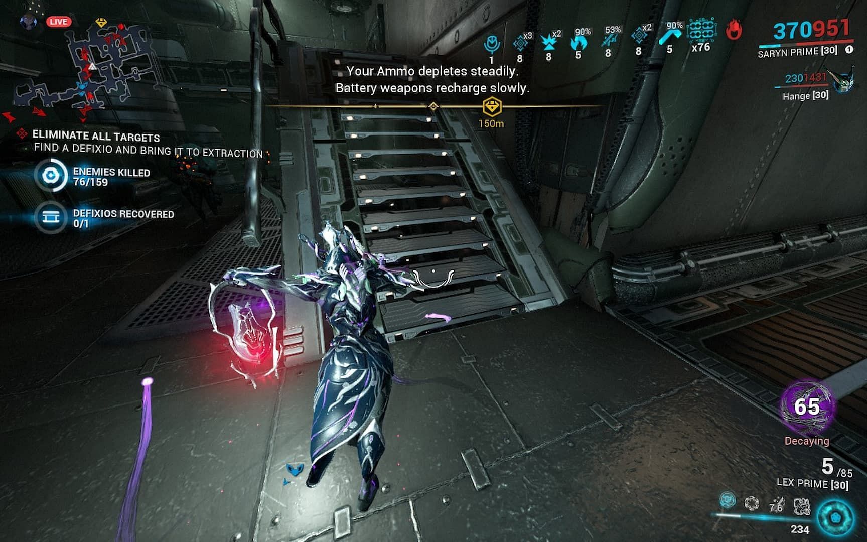 Delivering the Defixio to the extraction point grants you Vainthorns (Image via Digital Extremes)