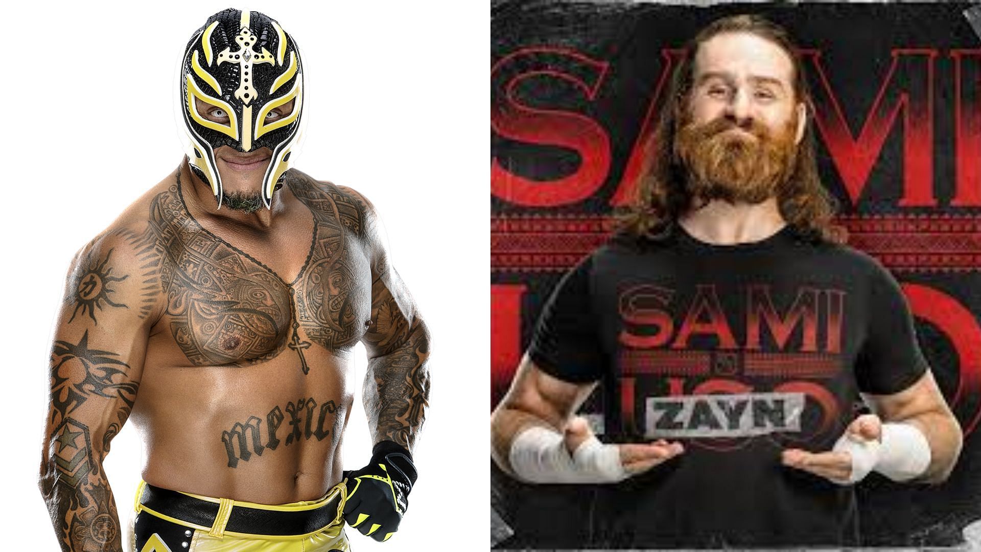 Rey Mysterio (left) and Sami Zayn (right)