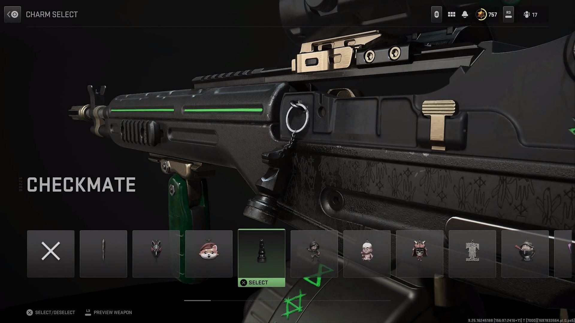 &quot;Checkmate&quot; Knight Weapon Charm in Warzone 2 The Haunting (Image via MrDalekJD/Activision)