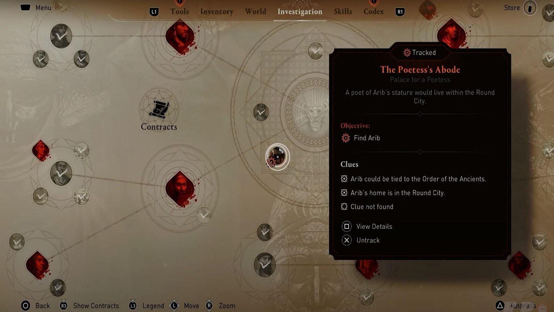 The investigation tab from where you can start the quest (Image via Ubisoft)