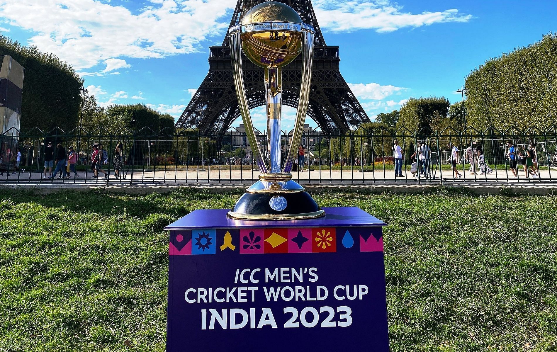 The ICC 2023 World Cup trophy
