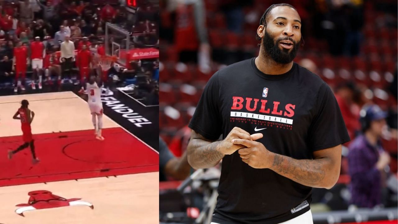 Chicago Bulls center Andre Drummond blew a wide-open dunk against the Toronto Raptors late in a preseason game.