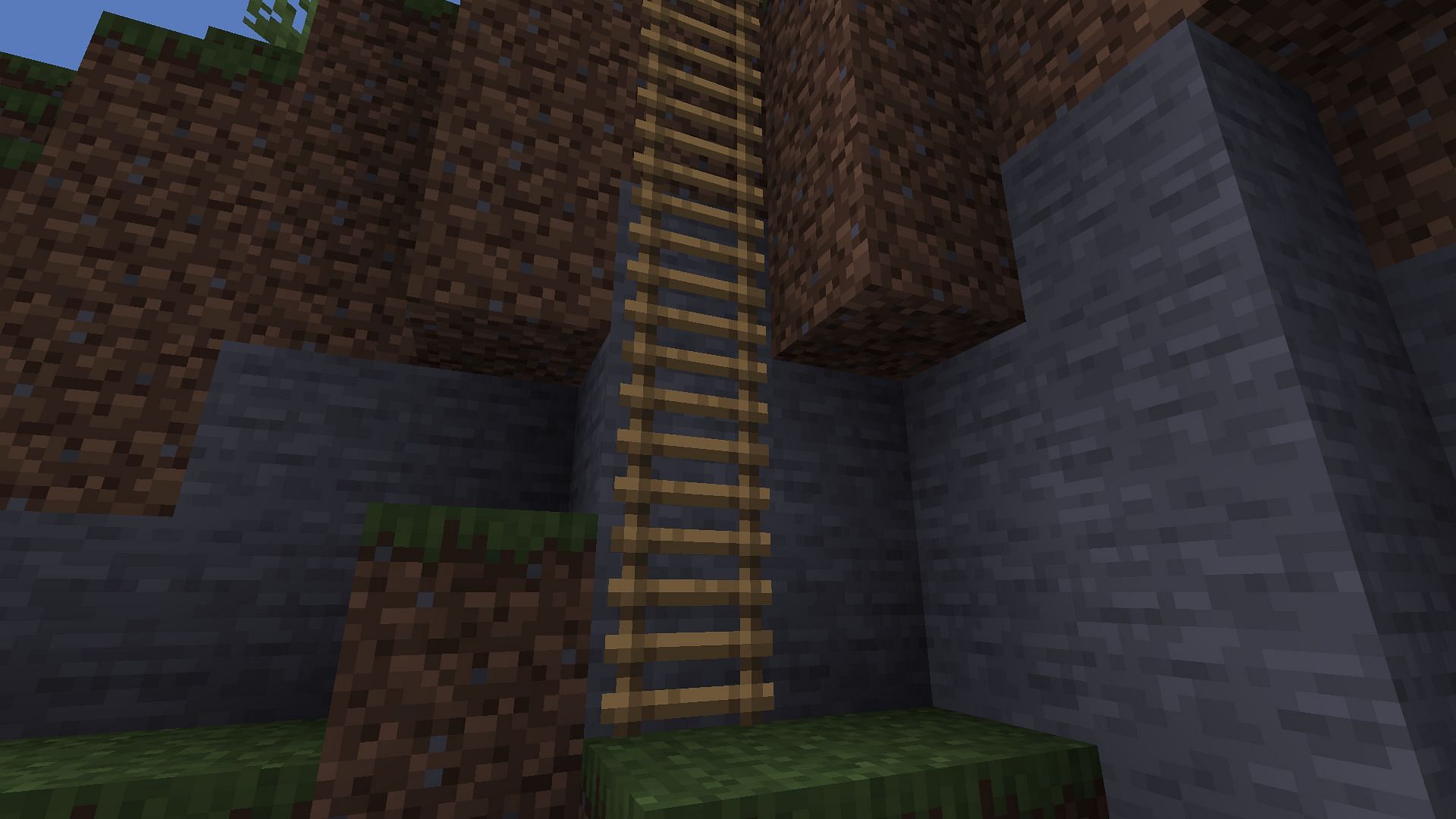 One Minecraft player used game art to envision new types of ladders (Image via Mojang)