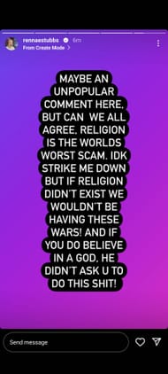 Rennae Stubbs' Instagram story