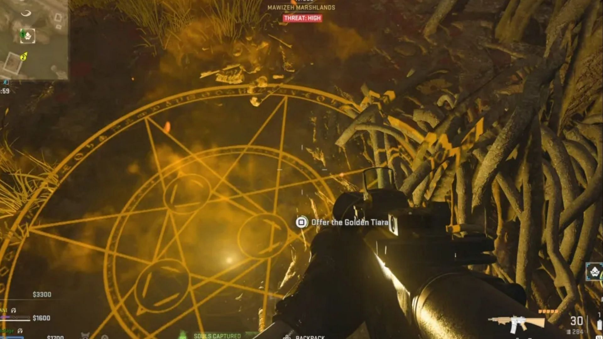 Summoning the Swamp Creature in Warzone 2 (Image via Activision and youtube.com/@Inkslasher)