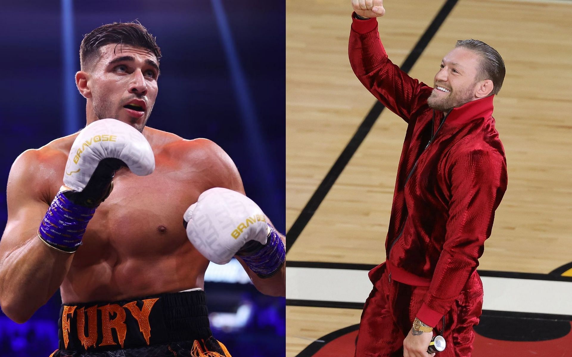 Tommy Fury (L), and Conor McGregor (R).