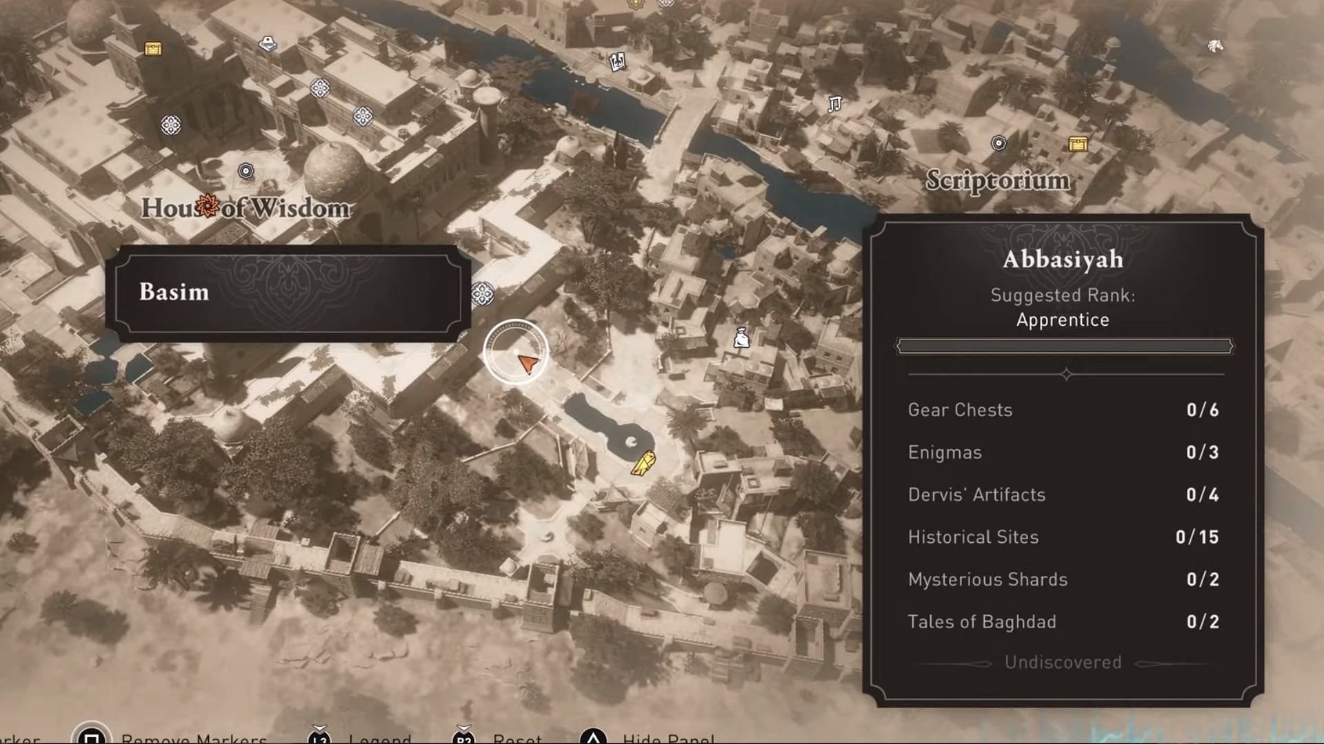 In Assassin&#039;s Creed Mirage, the map can sometimes hide things (Image via Ubisoft)