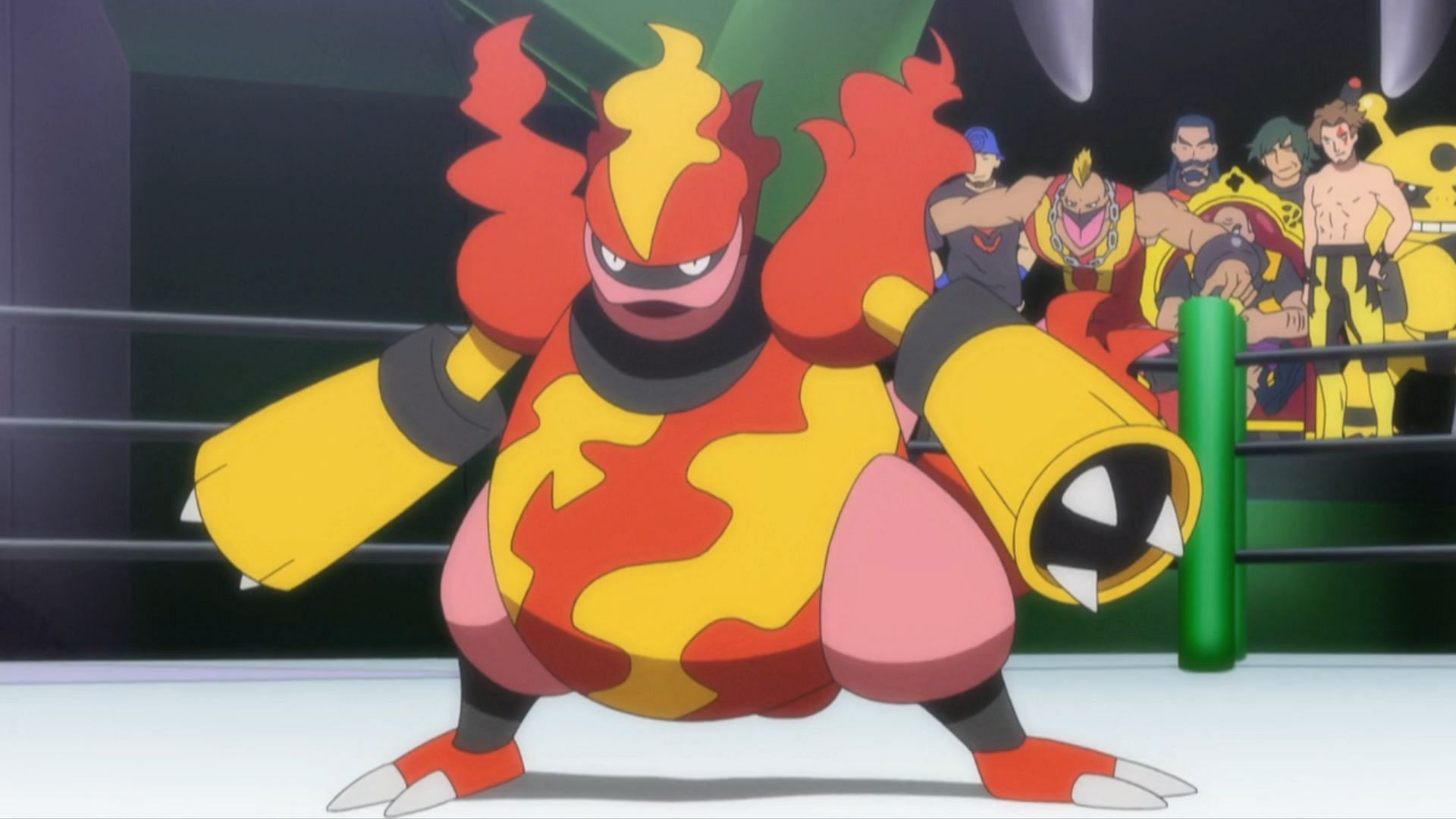 Magmortar, as seen in the anime (Image via The Pokemon Company)