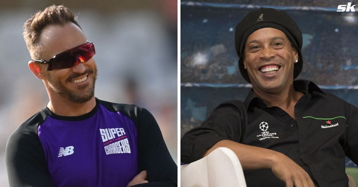 Ronaldinho and Faf du Plessis were pictured together at the Qatar Grand Prix