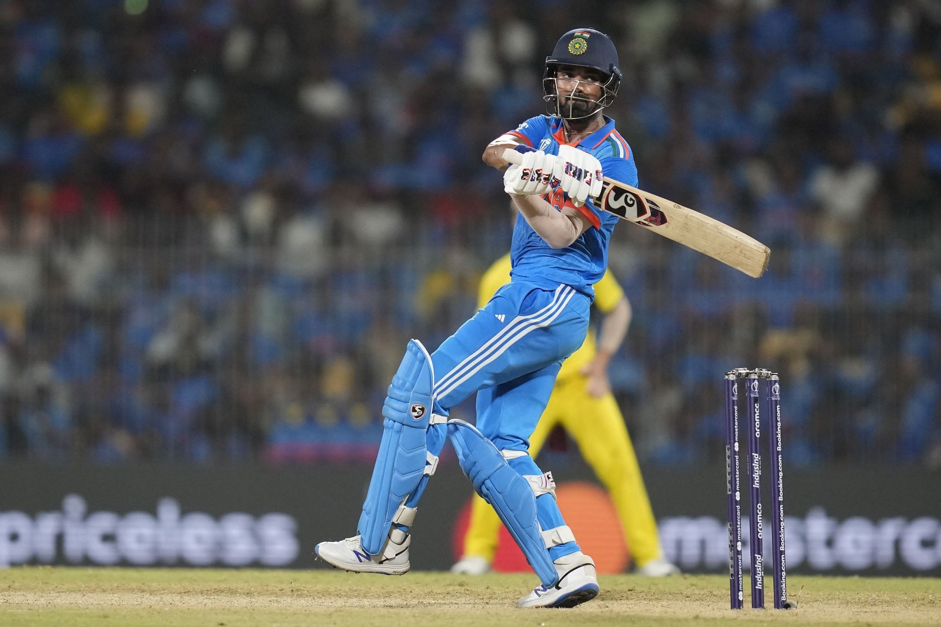 KL Rahul struck eight fours and two sixes during his innings. [P/C: AP]