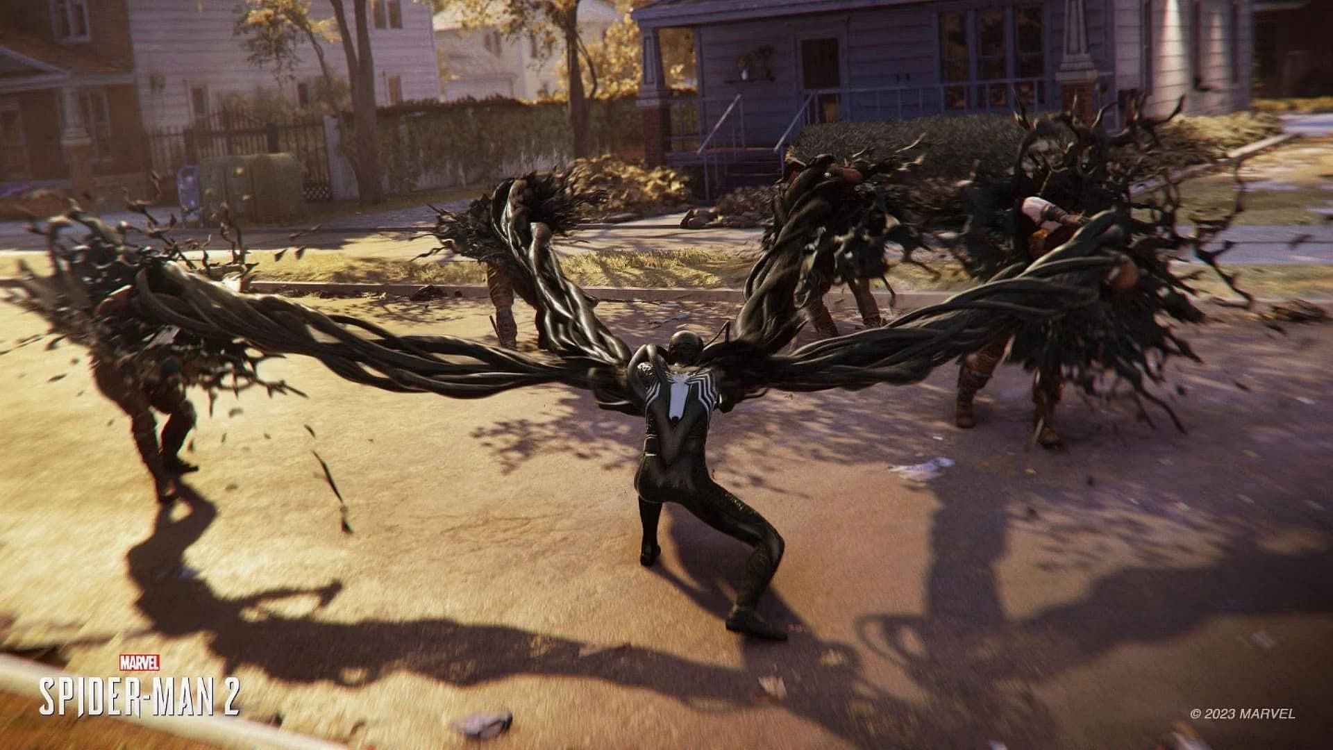 Symbiote Strike Extended is the upgraded version of Symbiote Strike (Image via Insomniac Games)