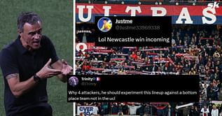 "I am worried", "Dan Burn is gonna pocket Mbappe" - Fans react as PSG boss Luis Enrique names strong attacking lineup vs Newcastle in UCL