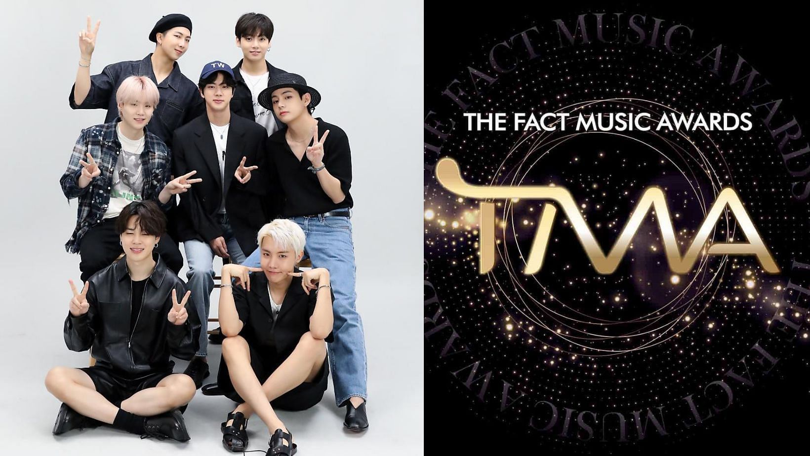 BTS won five awards at the prestigious The Fact Music Awards 2023. (Images via Twitter/@KnjMyLife and @btspkvoting)