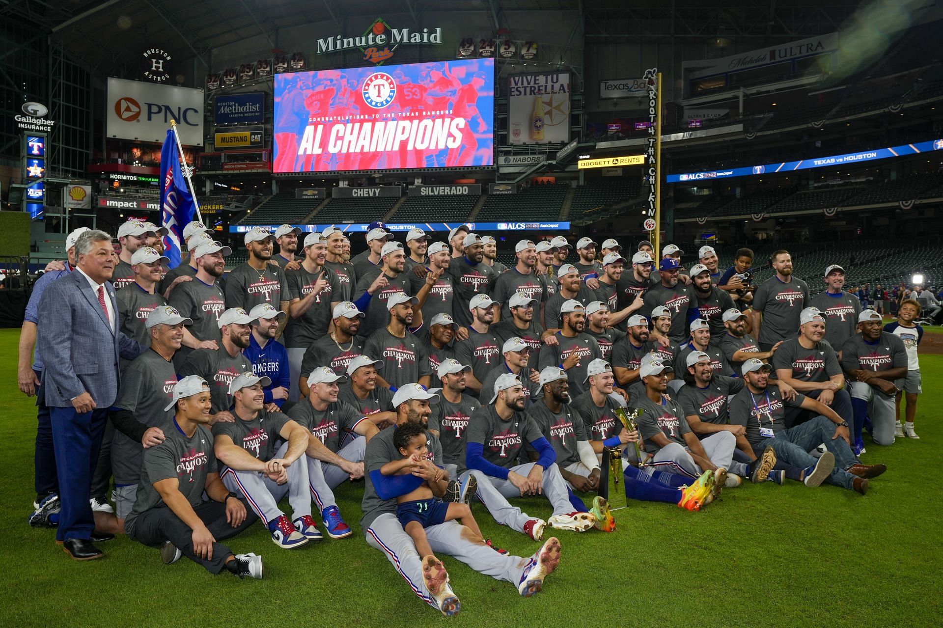 The Texas Rangers clinched their spot in the World Series with an 11-4 victory over the Houston Astros in Game 7 of the ALCS.