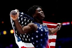 4 records Frederick Richard set at World Artistic Gymnastics Championships including first American person of color to win all-around medal