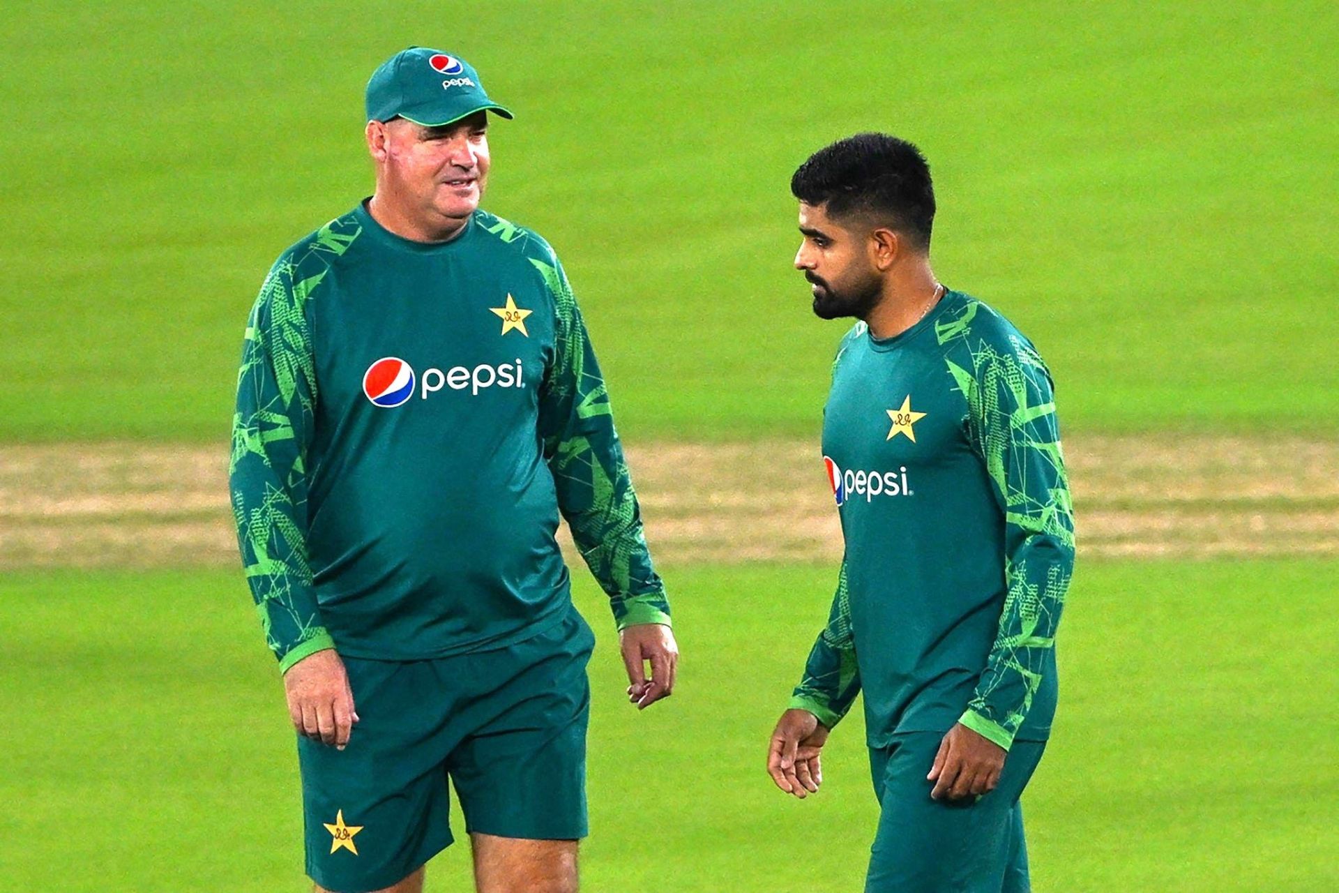 Mickey Arthur and Babar Azam. (Credits: Twitter)