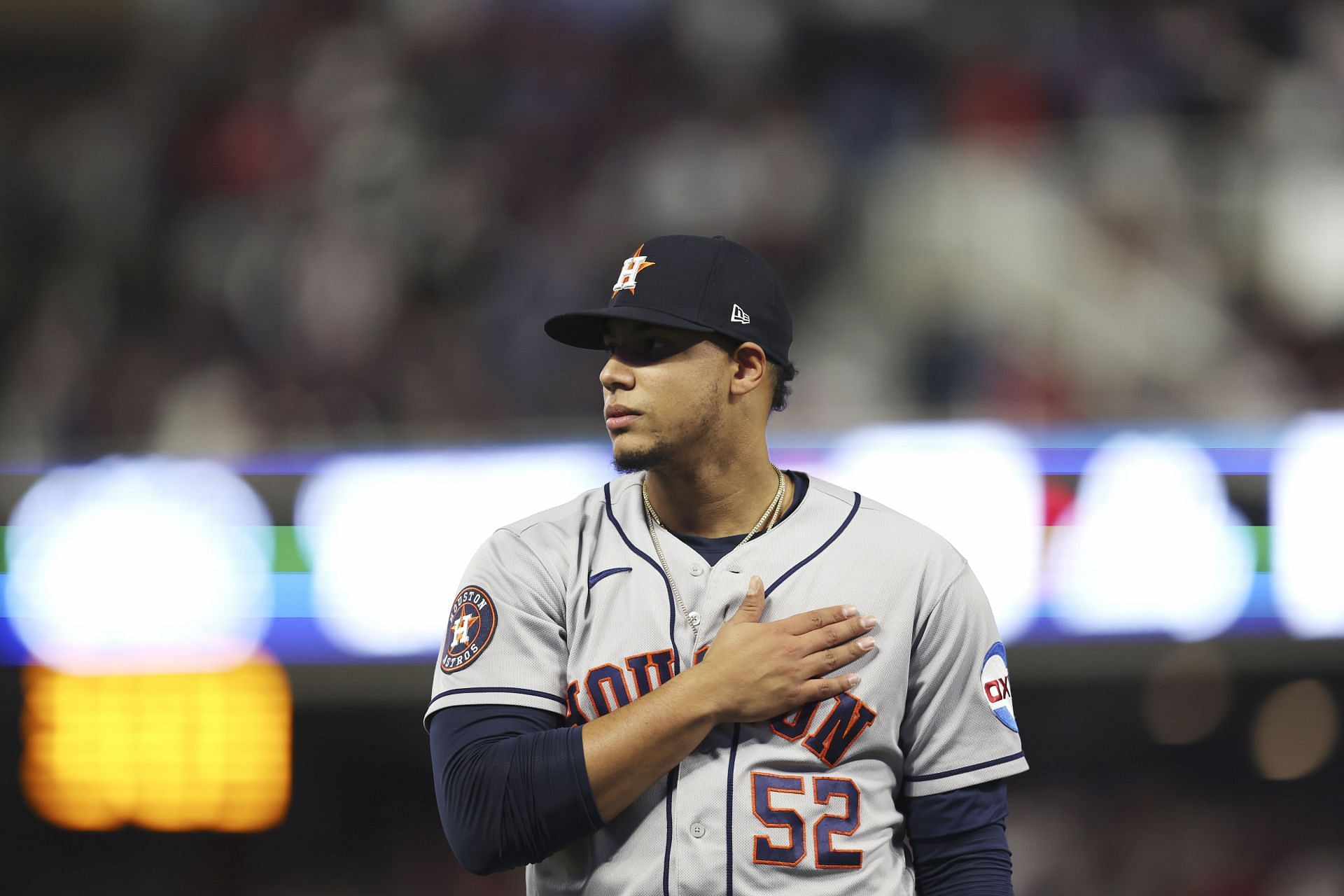 Rangers' Adolis Garcia hit by pitch and benches clear, sparking ejections;  Jose Altuve hits go-ahead homer