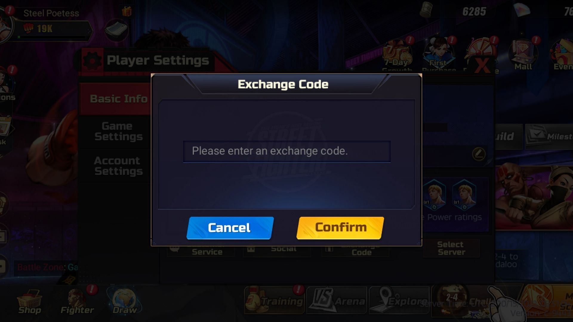 Copy-paste or enter the code into the box and hit the Confirm button to claim freebies. (Image via Crunchyroll Games)