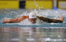 Caeleb Dressel and Katie Ledecky square-off as American swim superstars take part in exhibition race