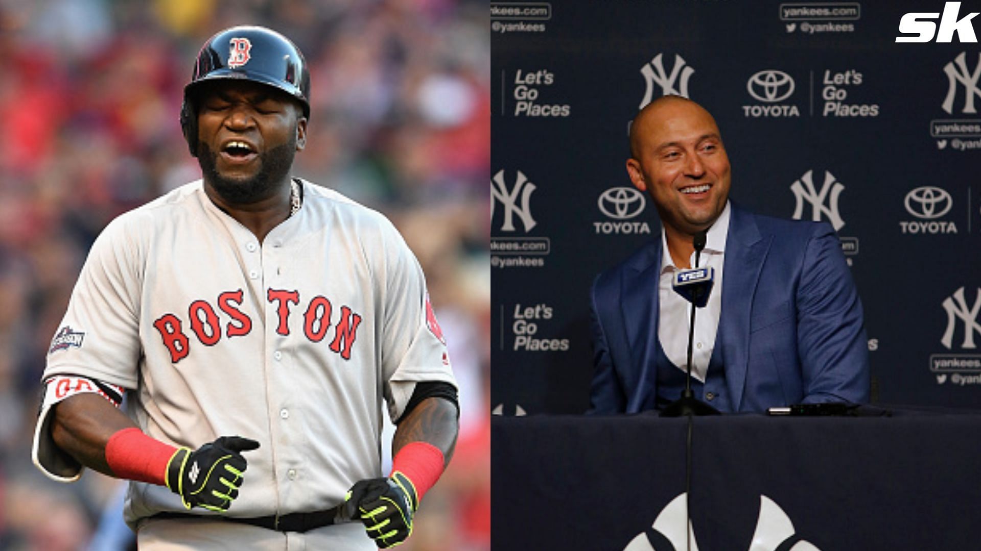 Meteorolgist' David Ortiz leaves Yankees icons Derek Jeter, Alex