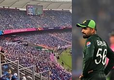 [Watch] Fans at the Narendra Modi Stadium sing 'Jai Shree Ram' song loudly in unison during India vs Pakistan 2023 World Cup clash