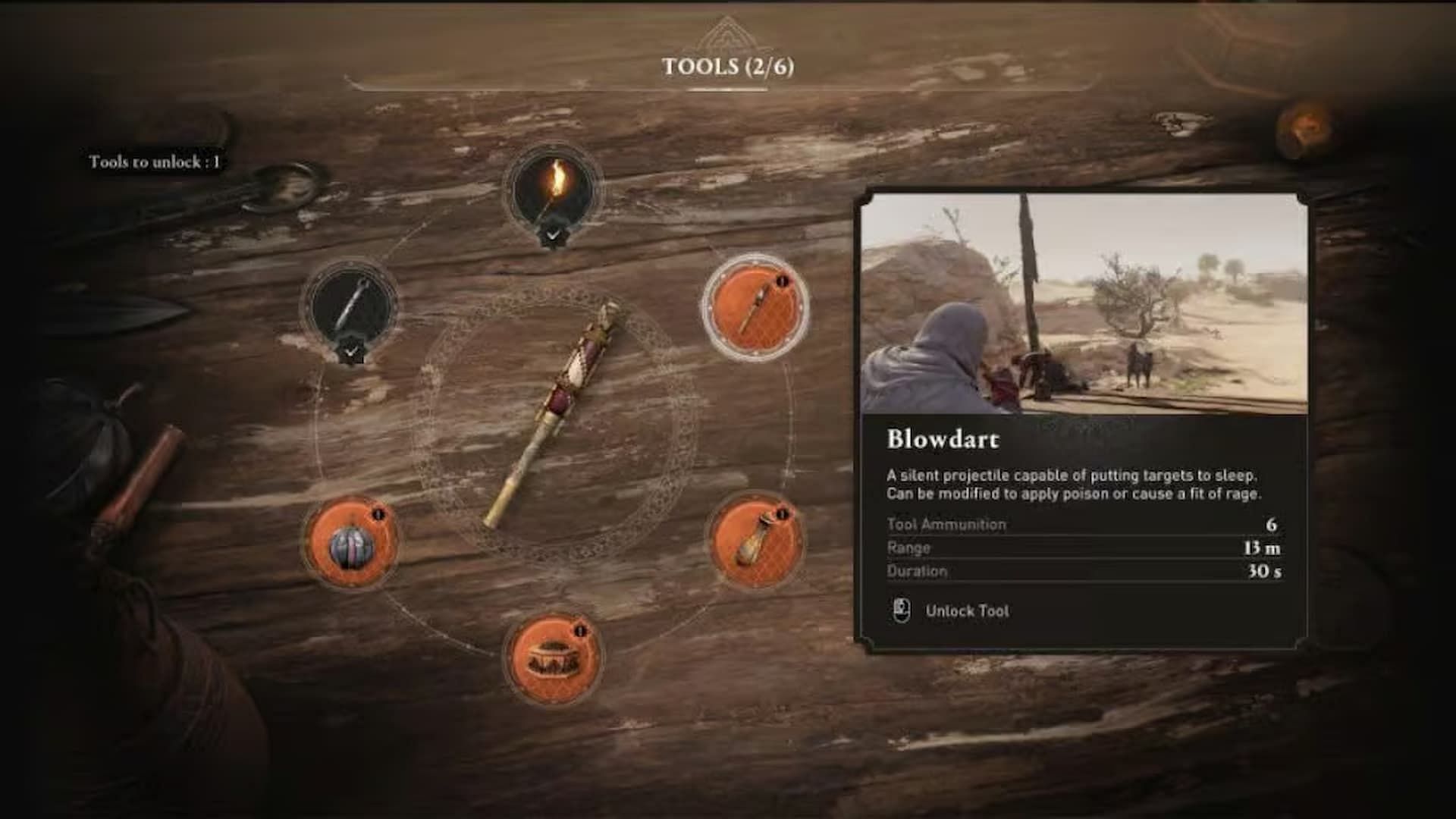 Tools in Assassin&#039;s Creed Mirage (Image via Ubisoft)