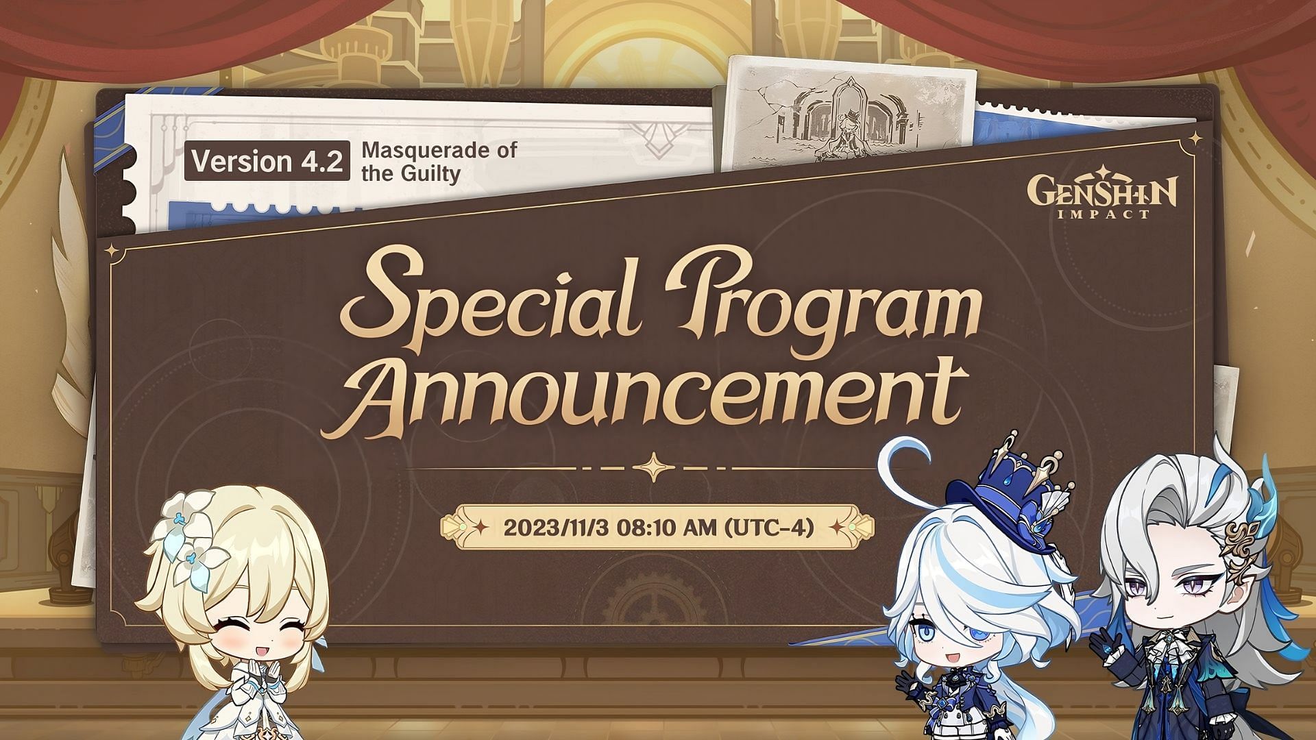 Official update on 4.2 Special Program (Image via HoYoverse)