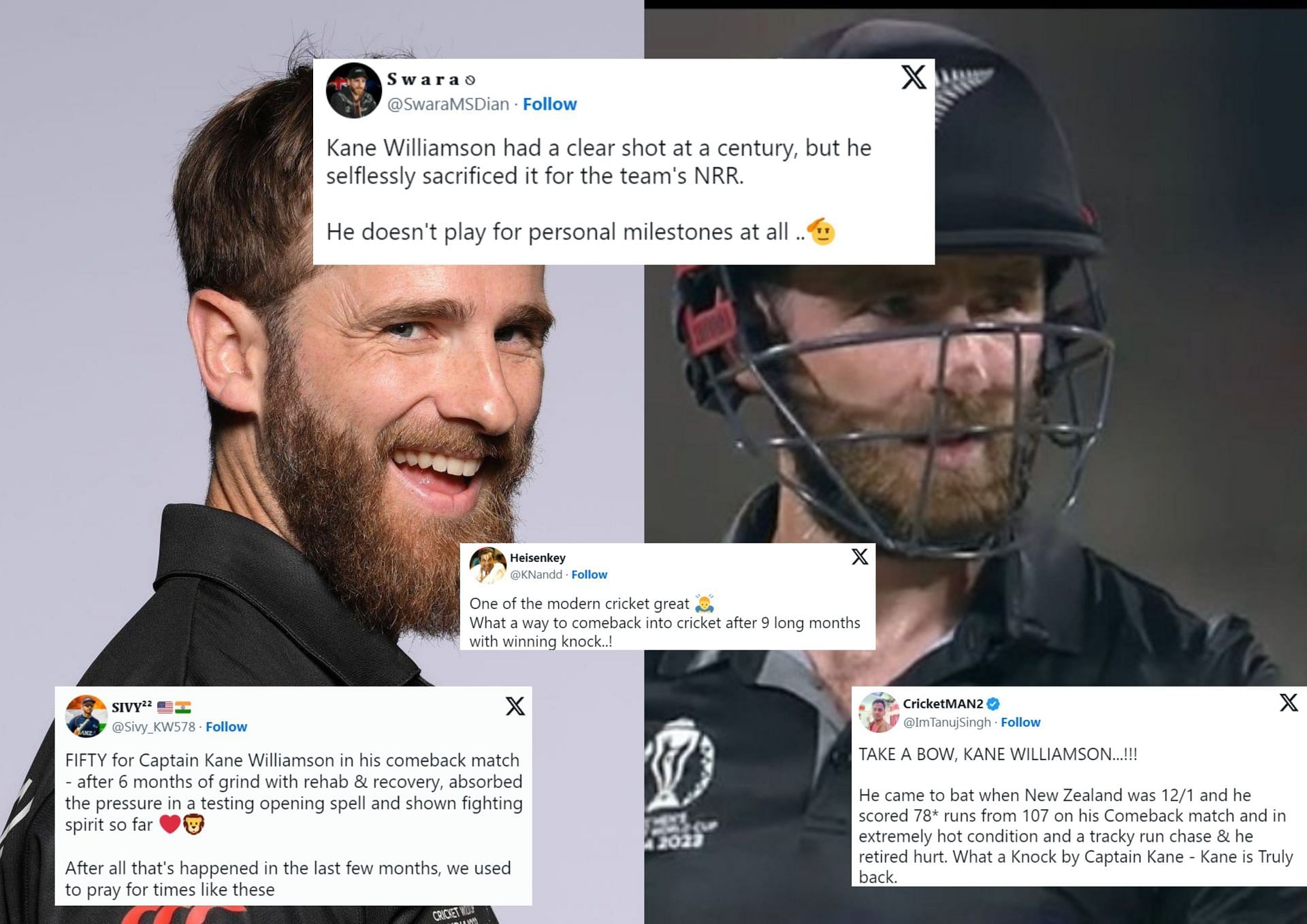 Fans hail Kane Williamson for his knock on Friday. 