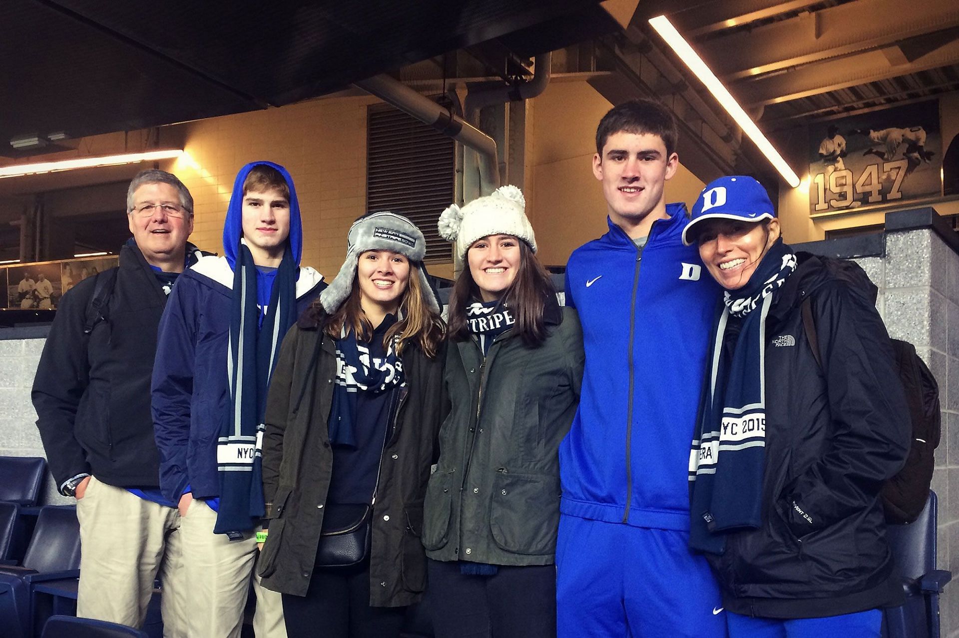 New York Giants QB Daniel Jones with his family