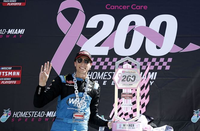 Carson Hocevar secures Championship 4 berth after winning NASCAR Truck race at Homestead