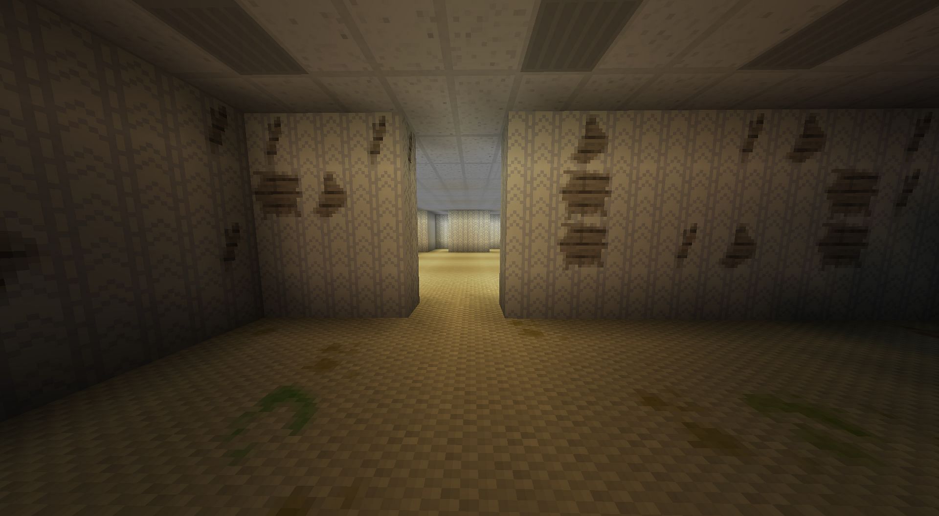 Backrooms is a famous creepypasta fictional area that can be added in Minecraft through a mod (Image via CurseForge)