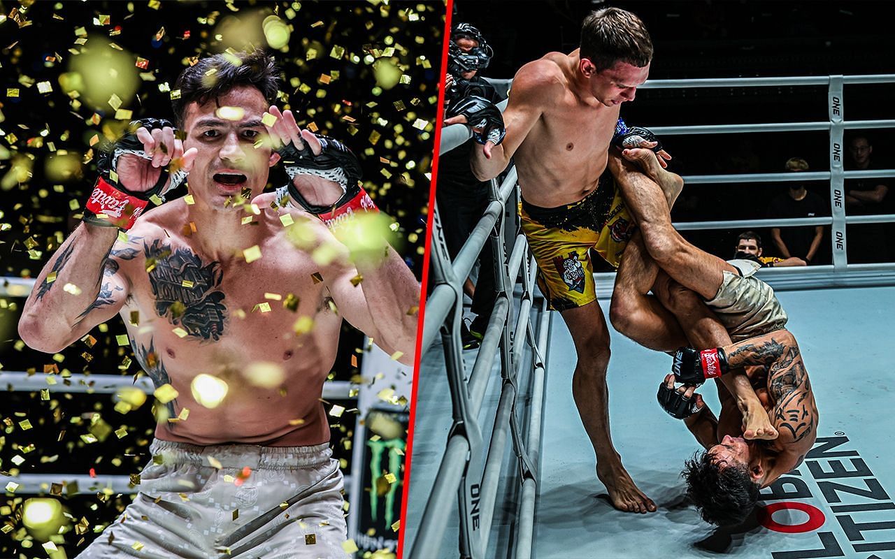 Thanh Le (L) submits Ilya Freymanov | Image by ONE Championship