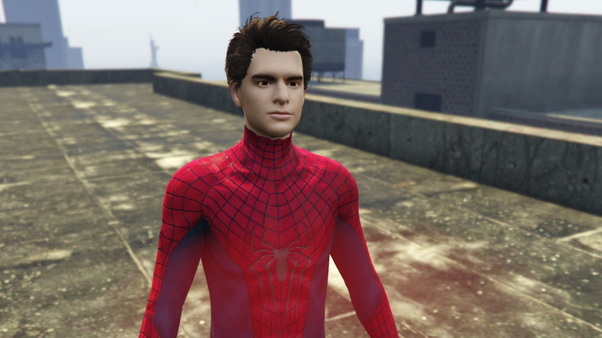 A screenshot of The Amazing Spider-Man suit available with the mod (Image via gtav_KWABZ)