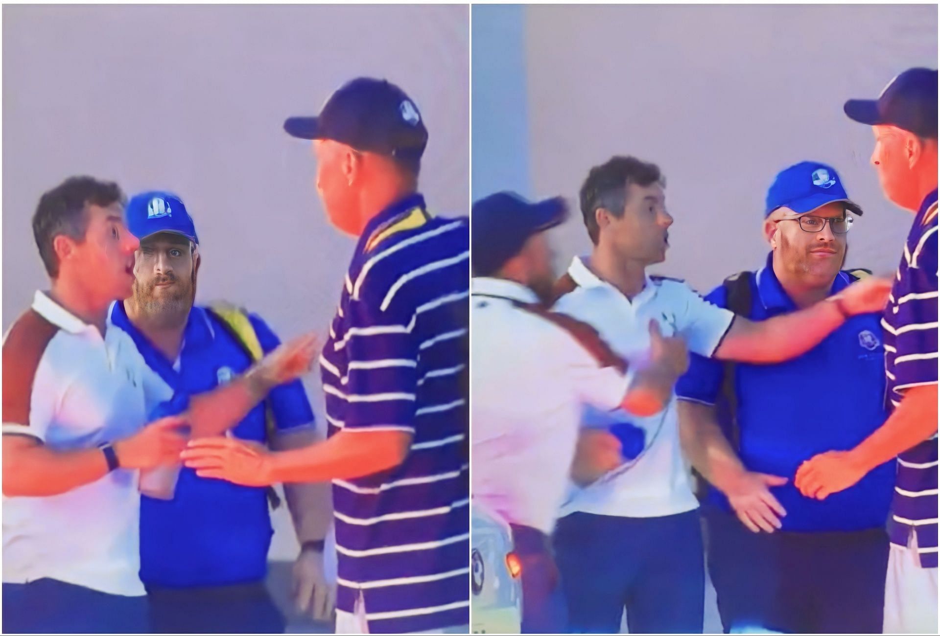 Rory McIlory furious over caddie Joe LaCava (via X/Twitter/@NUCLRGOLF)