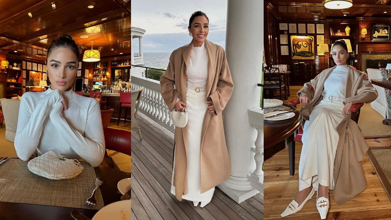Olivia Culpo showed off her fall fashion while in New England.