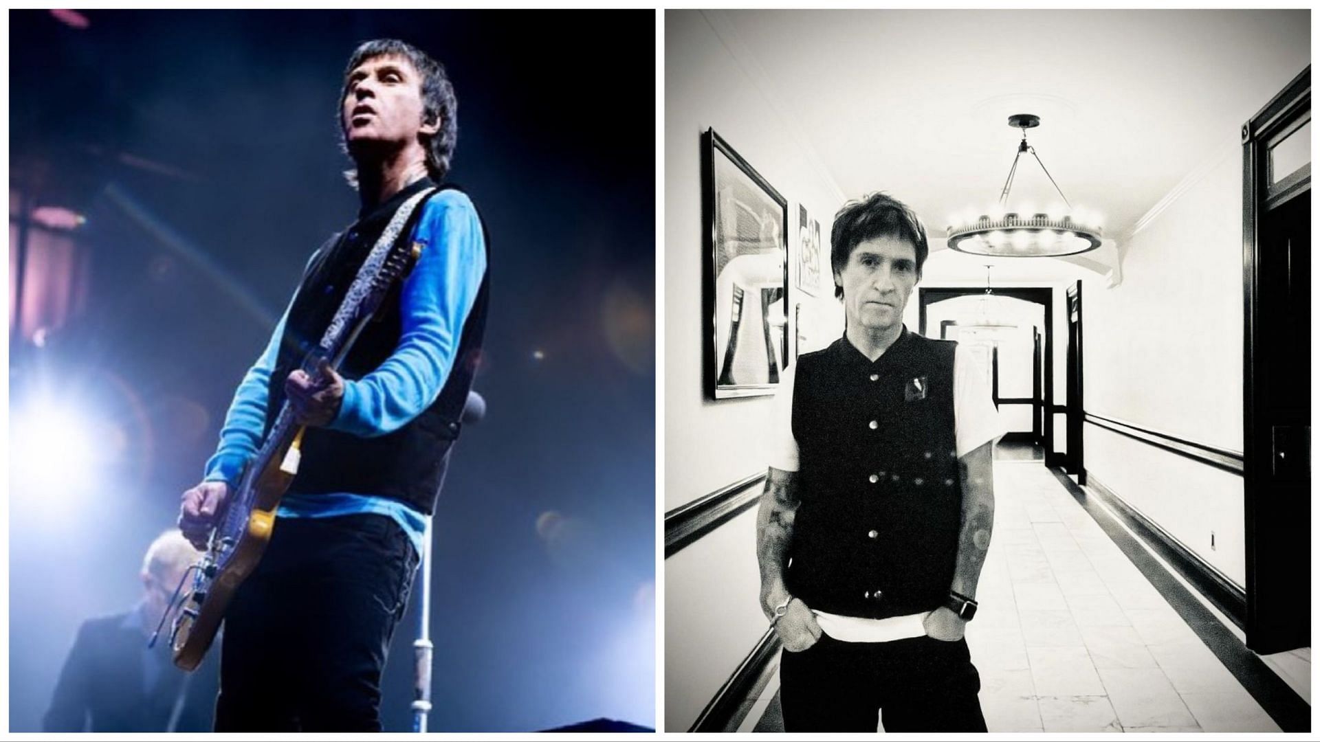 Two portraits of  Johnny Marr (images via Official Instagram @johnnymarrgram) 