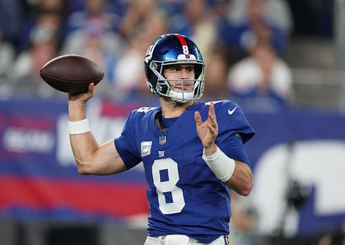 Daniel Jones during Seattle Seahawks v New York Giants