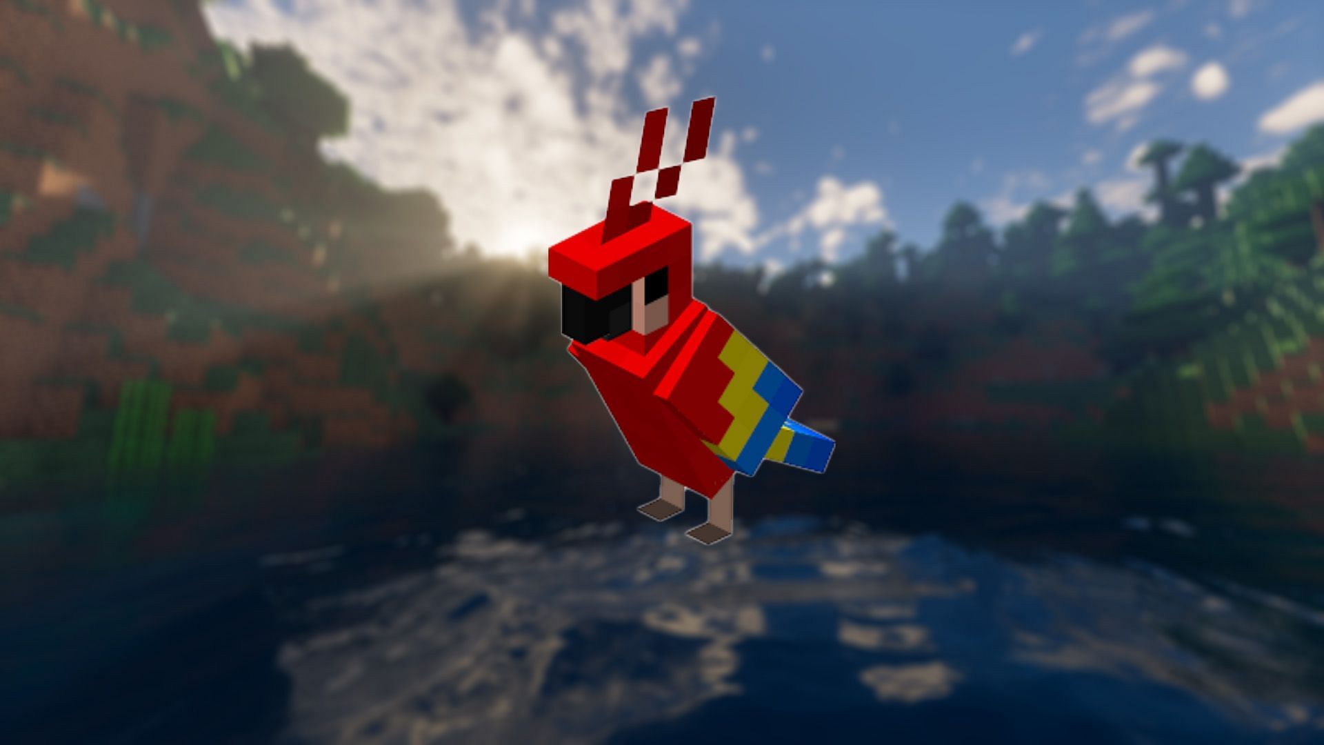 Parrot: Colorful bird that will sit on your shoulder (Image via Mojang)