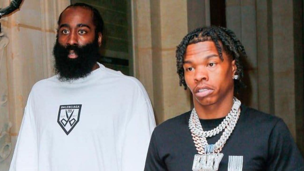 James Harden (left) and Lil Baby