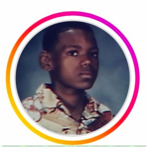 LeBron James' childhood picture on Instagram