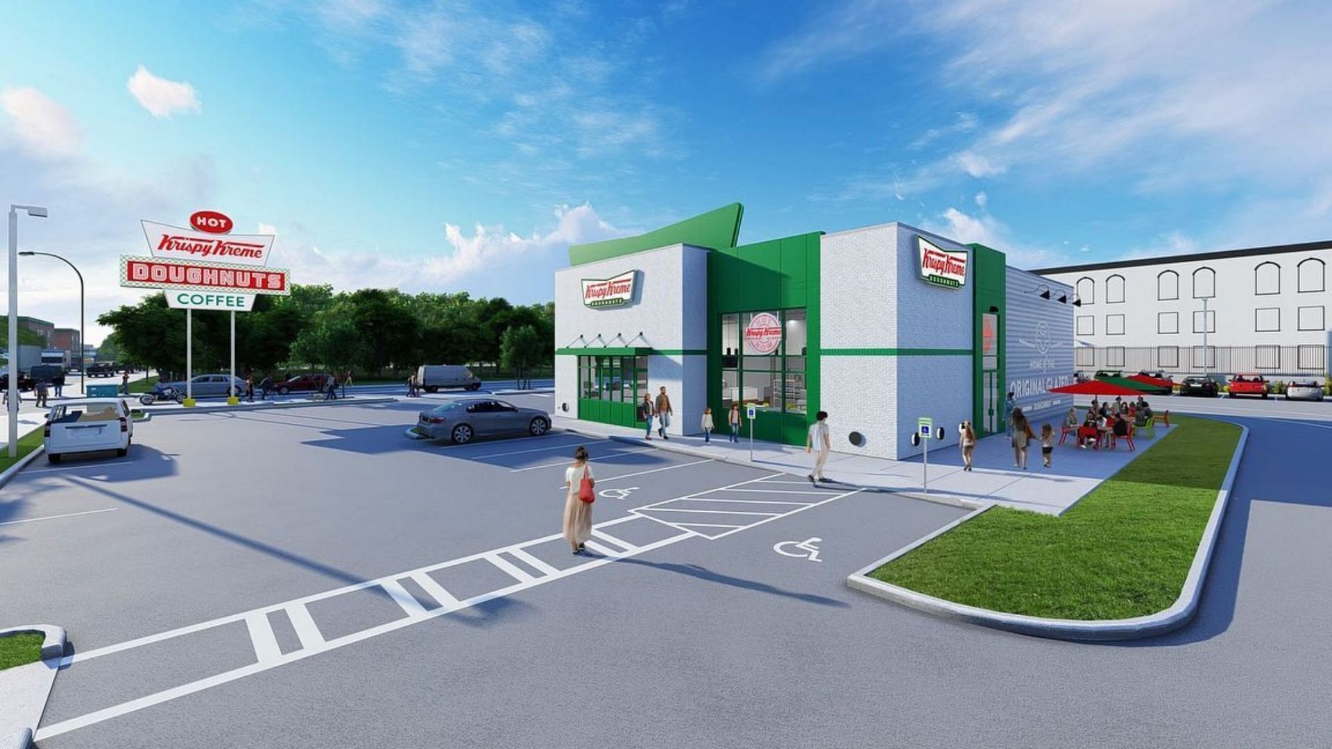 A rendering of the Ponce de Leon Krispy Kreme, as shared by Shaquille O&#039;Neal on his Instagram