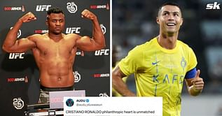 "Benevolence of the GOAT" - Fans in awe of Cristiano Ronaldo as he gifts watch to Francis Ngannou worth nearly 500,000 riyals