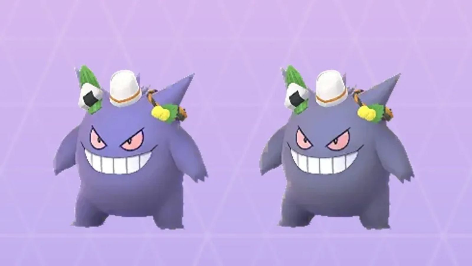 Regular and Shiny Tricks and Treats Gengar (Image via TPC)