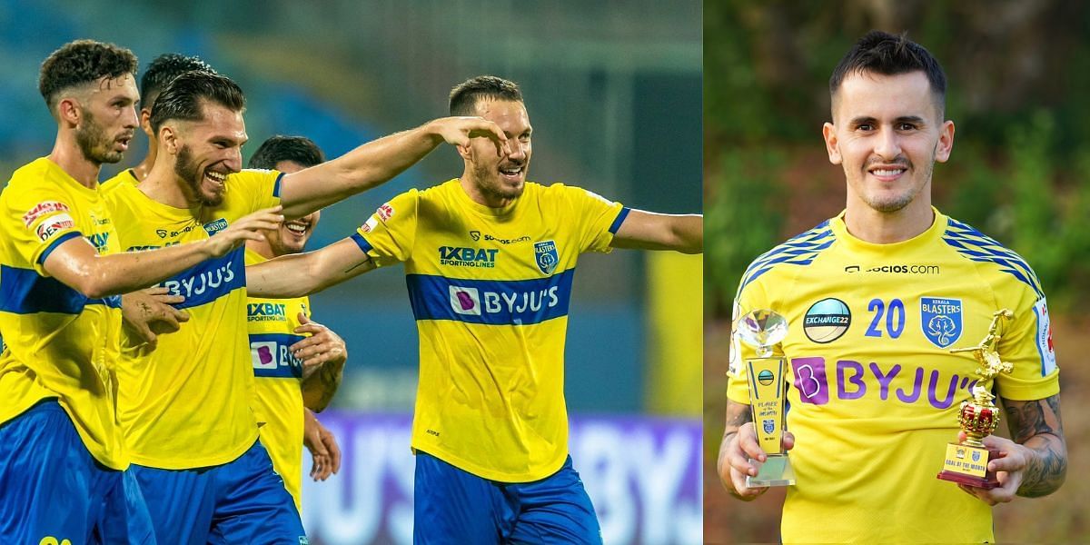 Kerala Blasters FC players in action (PC: Sportskeeda)