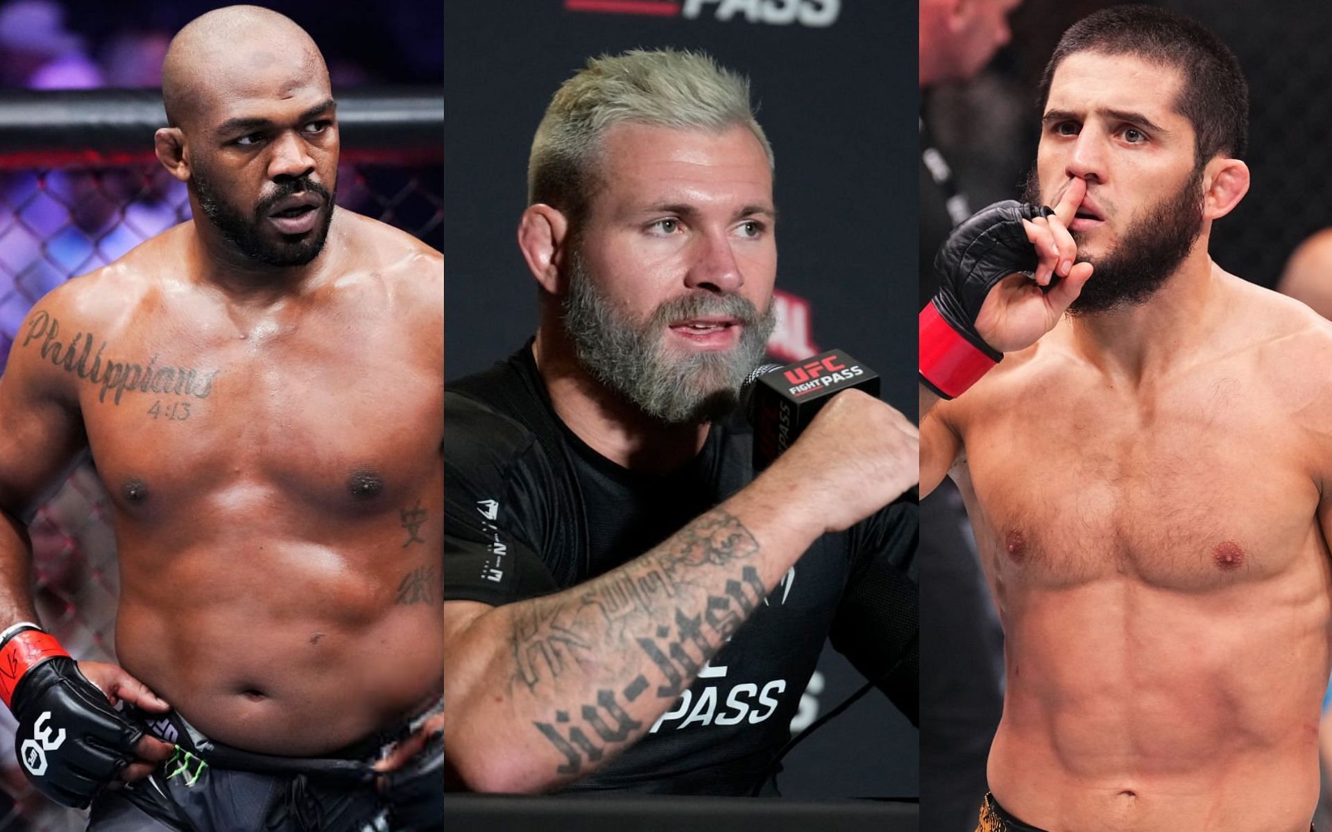 Jon Jones (left), Gordon Ryan (middle) and Islam Makhachev (right) [Images Courtesy: @GettyImages]