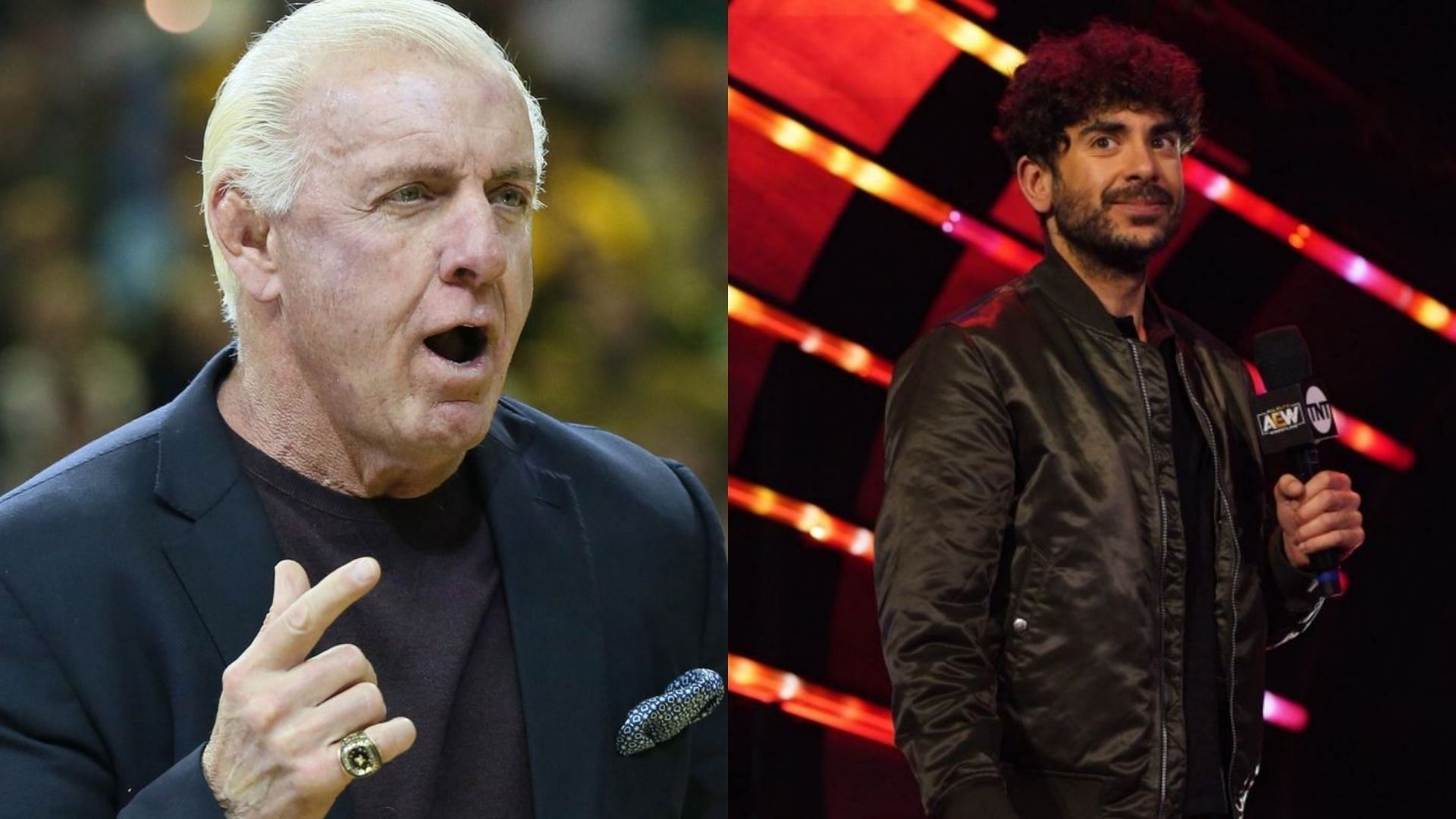 Ric Flair (left) and Tony Khan (right).