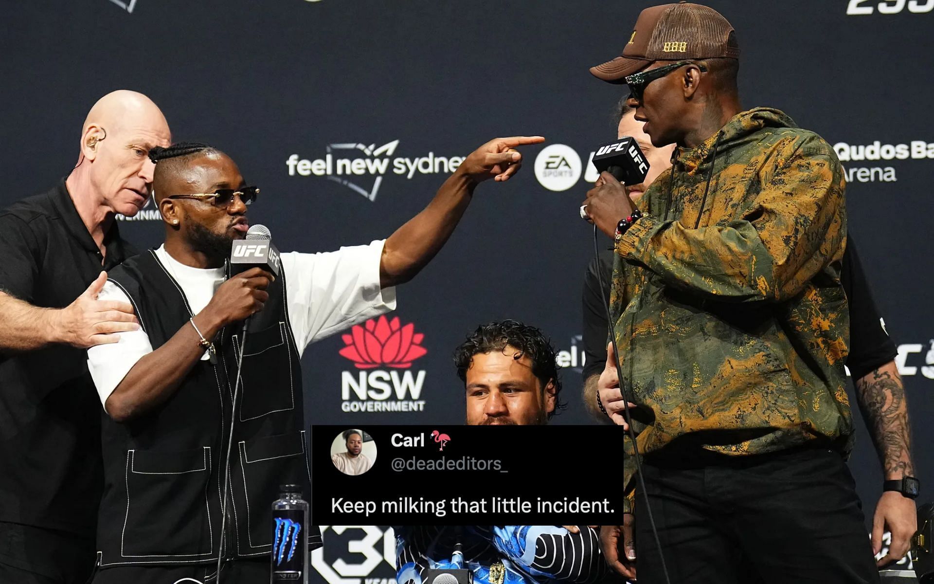 Manel Kape and Israel Adesanya. [via Getty Images]