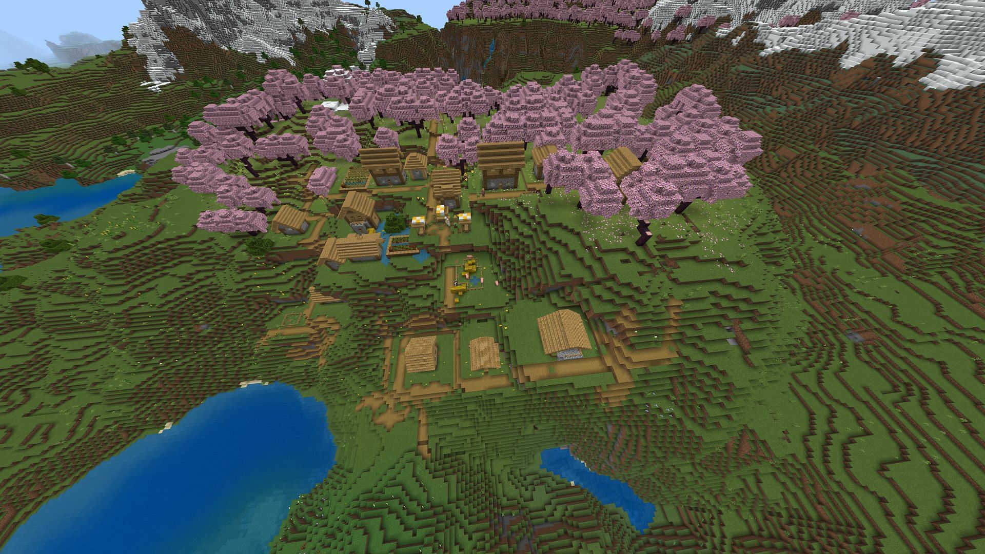 Cherry groves may not have their own specific villages, but this is close enough (Image via Square_Fish9897/Reddit)